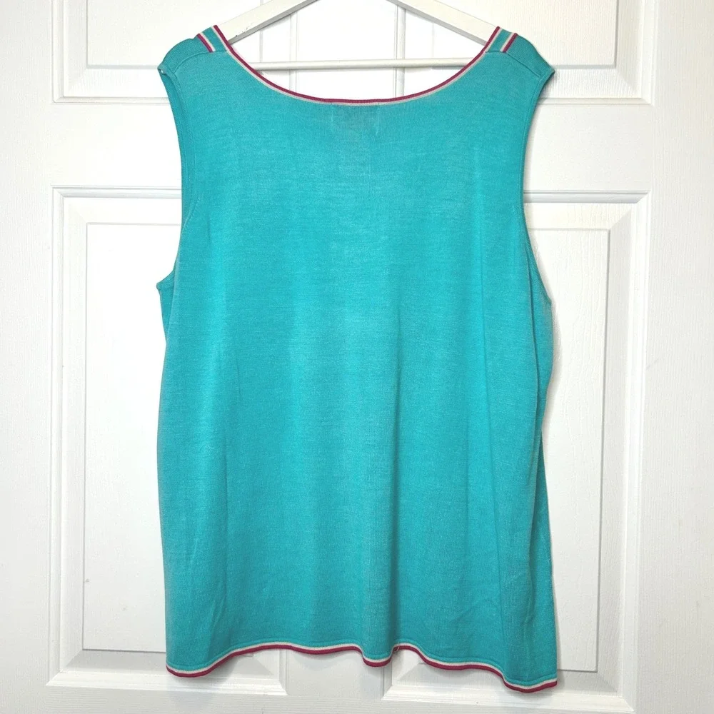 Quacker Factory Vintage Embroidered Sweater Tank Cardigan‎ Set 2X Silk Cotton - Picture 8 of 9